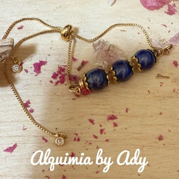 Lapis lazuli gold bracelet - Picture 1 of 1